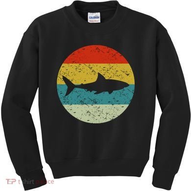 Retro Vintage Shark Kids Sweatshirt