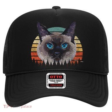 Retro Vintage Siamese Cat Lover 70s Design Cool Gift Hat