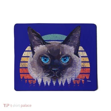 Retro Vintage Siamese Cat Lover 70s Design Cool Gift Mousepad