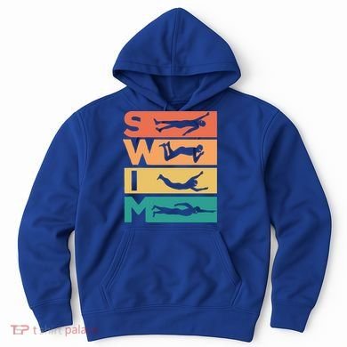 Retro Vintage Swimming Gift For Swimmers Cool Gift Hoodie