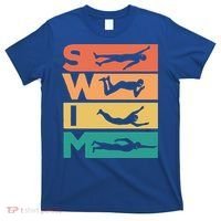 Retro Vintage Swimming Gift For Swimmers Cool Gift T-Shirt thumb 0