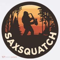 Retro Vintage Saxsquatch Yeti Bigfoot Playing Saxophone T-Shirt thumb 7