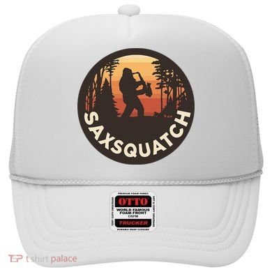 Retro Vintage Saxsquatch Yeti Bigfoot Playing Saxophone Hat