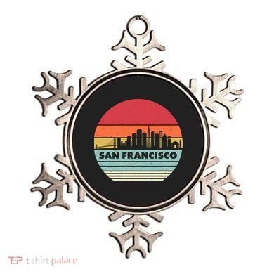 Retro Vintage San Francisco Skyline Emblem Ornament