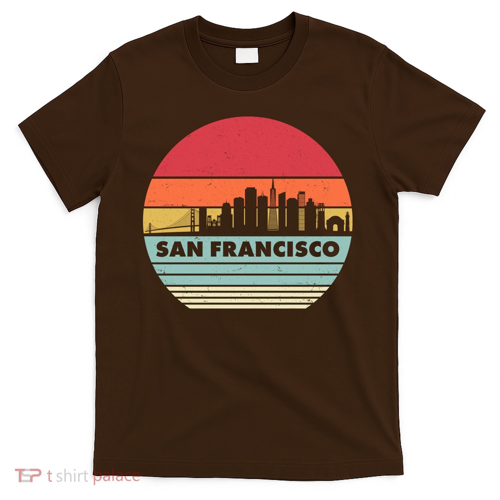 Retro Vintage San Francisco Skyline Emblem T-Shirt