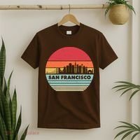 Retro Vintage San Francisco Skyline Emblem T-Shirt thumb 2