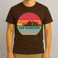 Retro Vintage San Francisco Skyline Emblem T-Shirt thumb 3