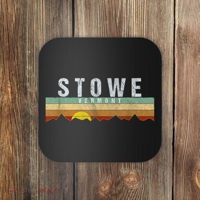 Retro Vintage Stowe Vermont Coaster