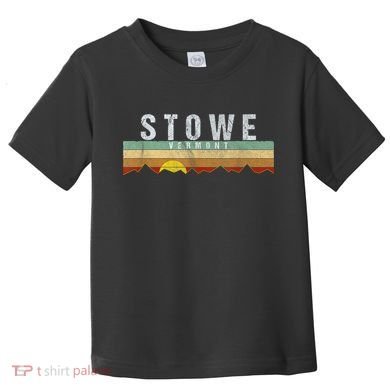Retro Vintage Stowe Vermont Toddler T-Shirt