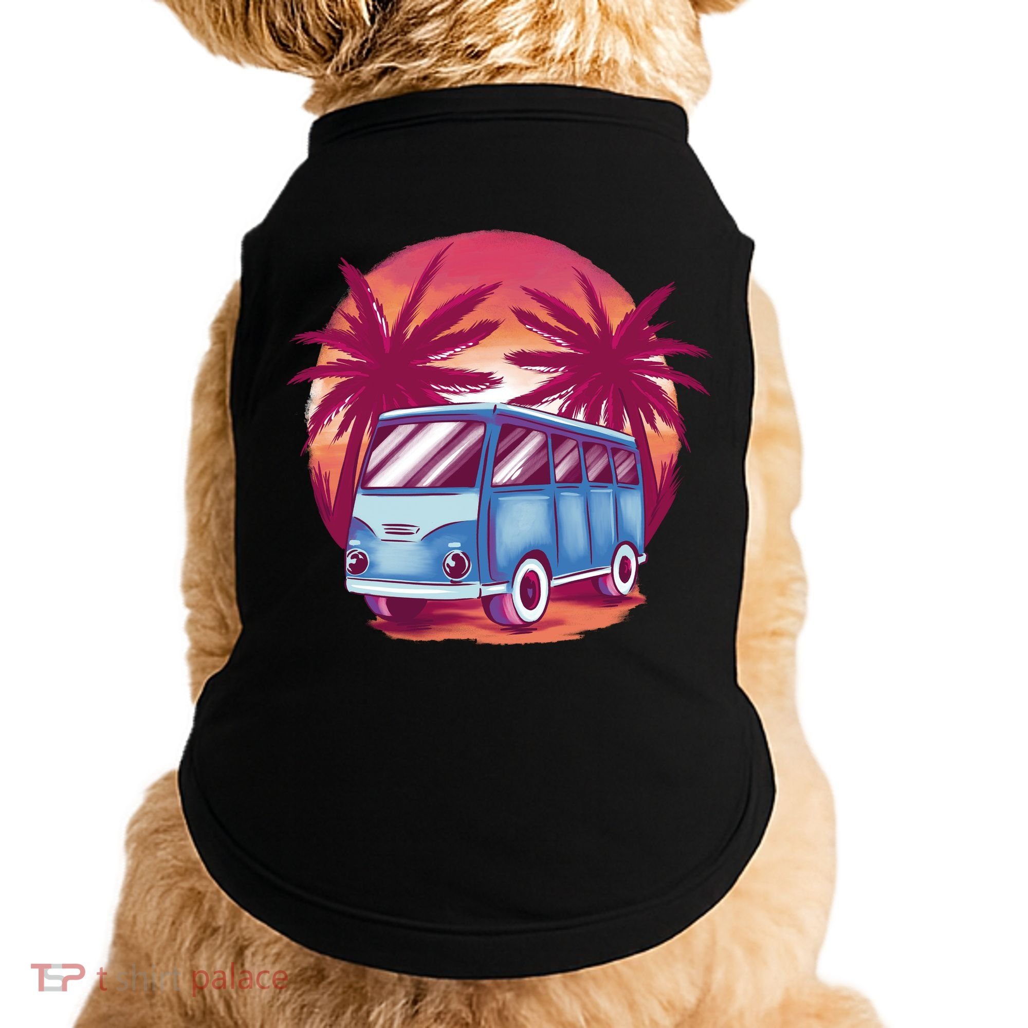 Retro Van Sunset Beach Doggie Tank