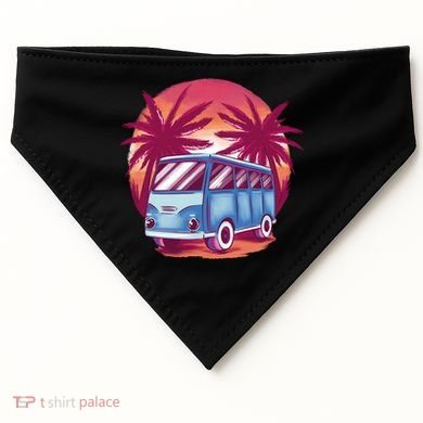 Retro Van Sunset Beach USA-Made Doggie Bandana