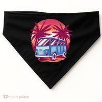 Retro Van Sunset Beach USA-Made Doggie Bandana thumb 0