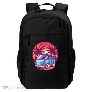 Retro Van Sunset Beach Backpack