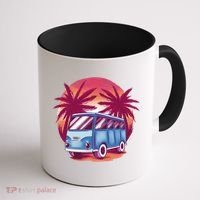 Retro Van Sunset Beach Coffee Mug thumb 1