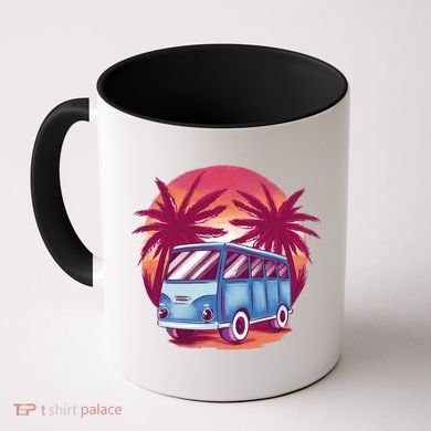 Retro Van Sunset Beach Coffee Mug