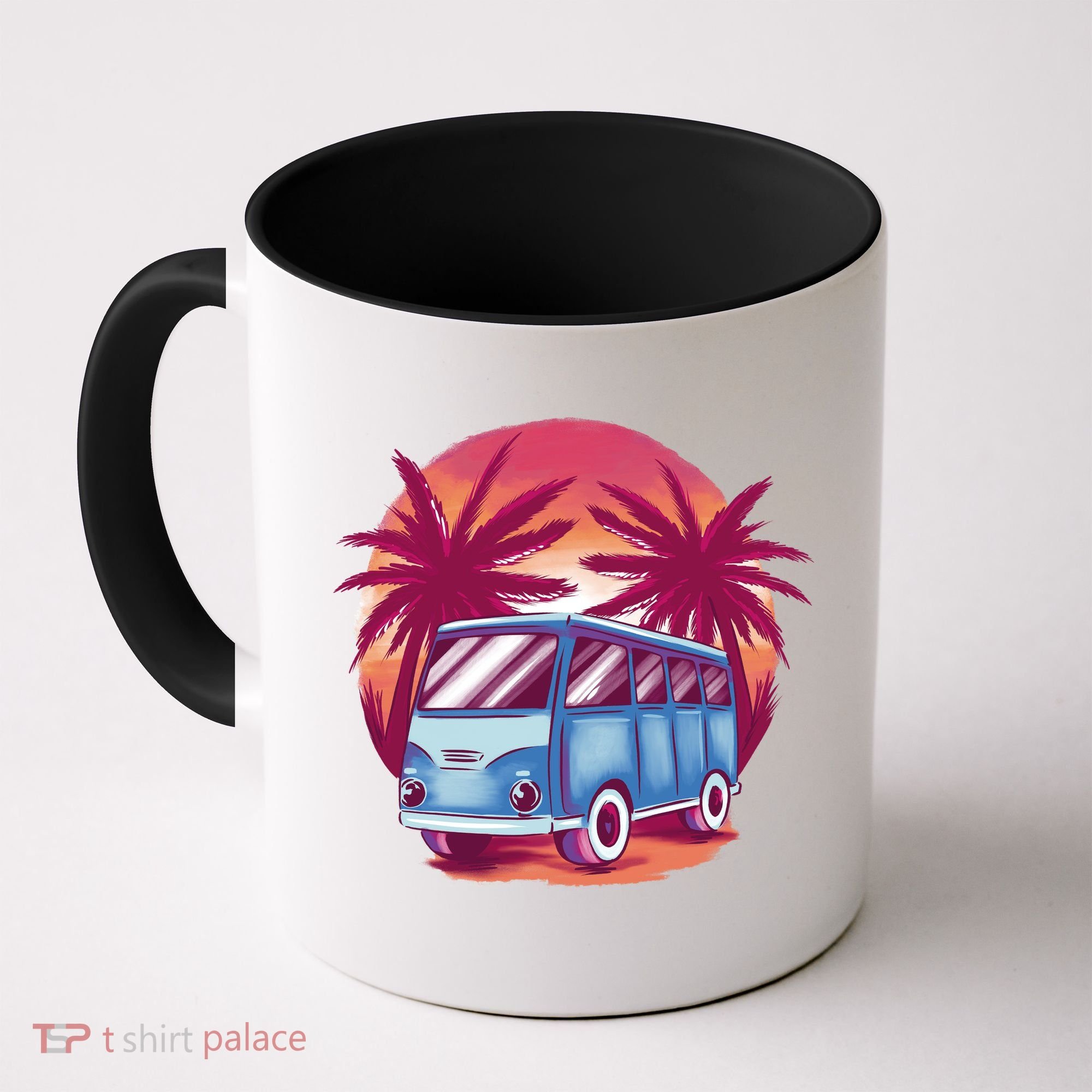 Retro Van Sunset Beach Coffee Mug