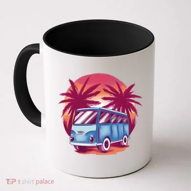 Retro Van Sunset Beach Coffee Mug