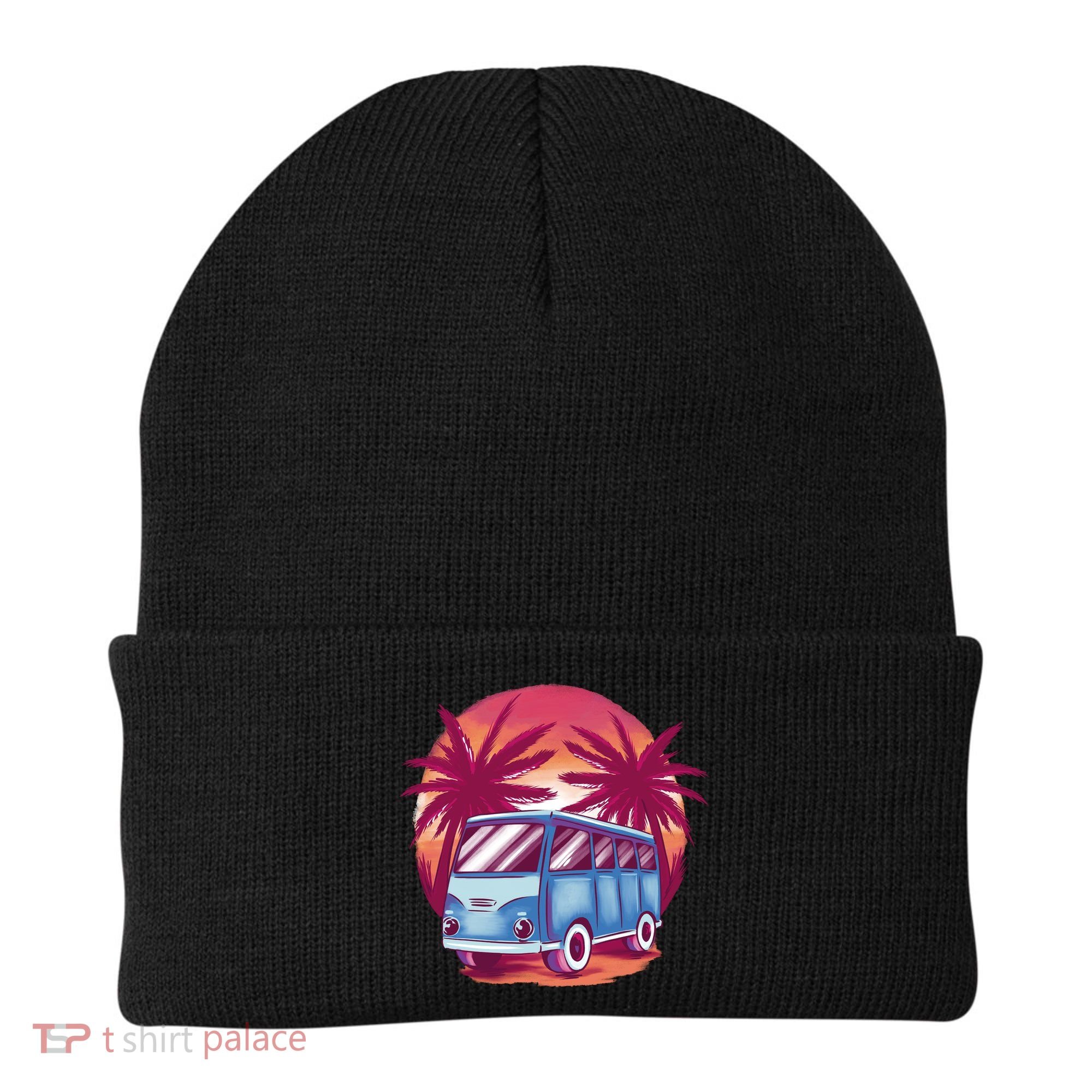 Retro Van Sunset Beach Beanie