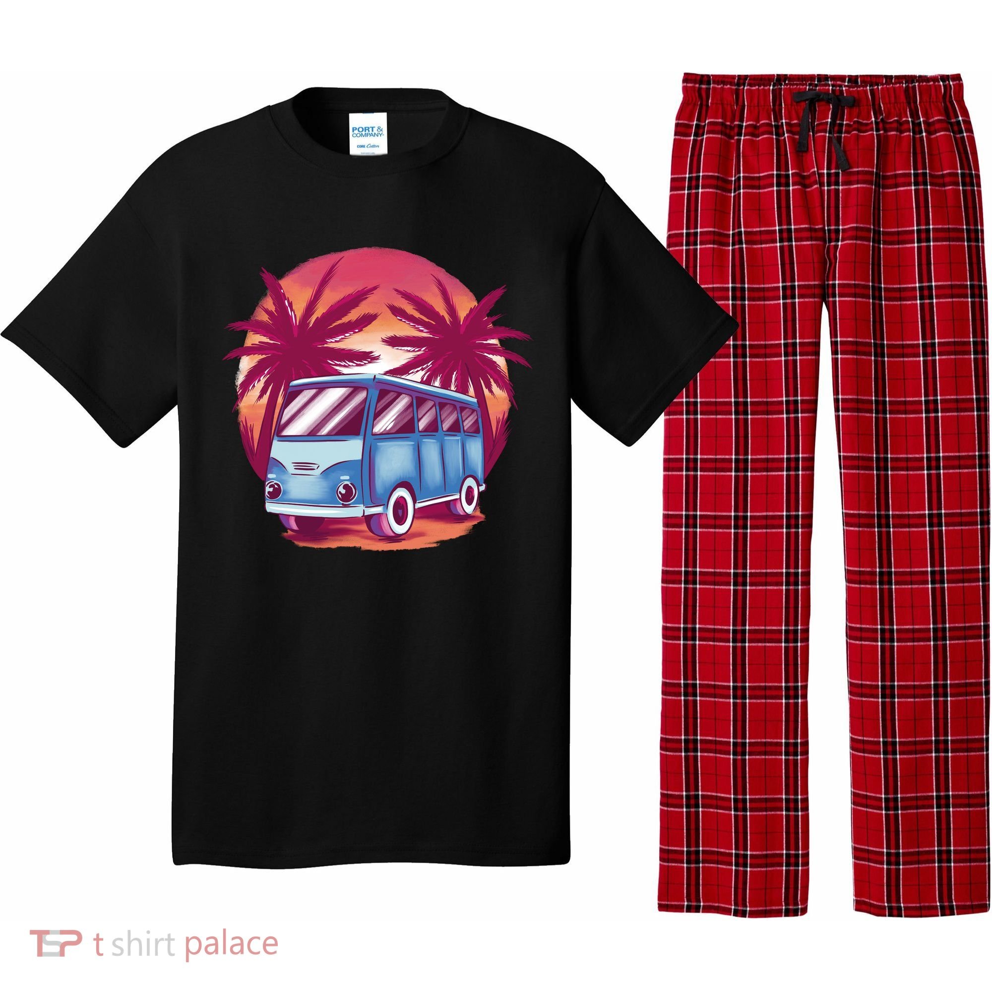 Retro Van Sunset Beach Pajama Set