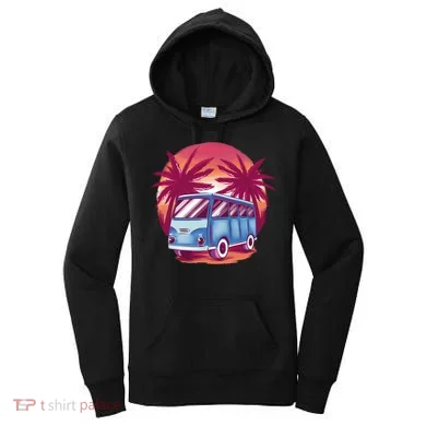 Retro Van Sunset Beach Women's Hoodie