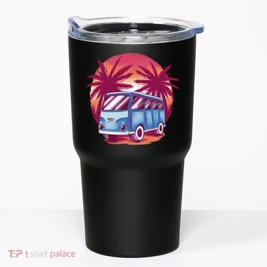 Retro Van Sunset Beach Tumbler
