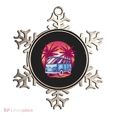 Retro Van Sunset Beach Ornament