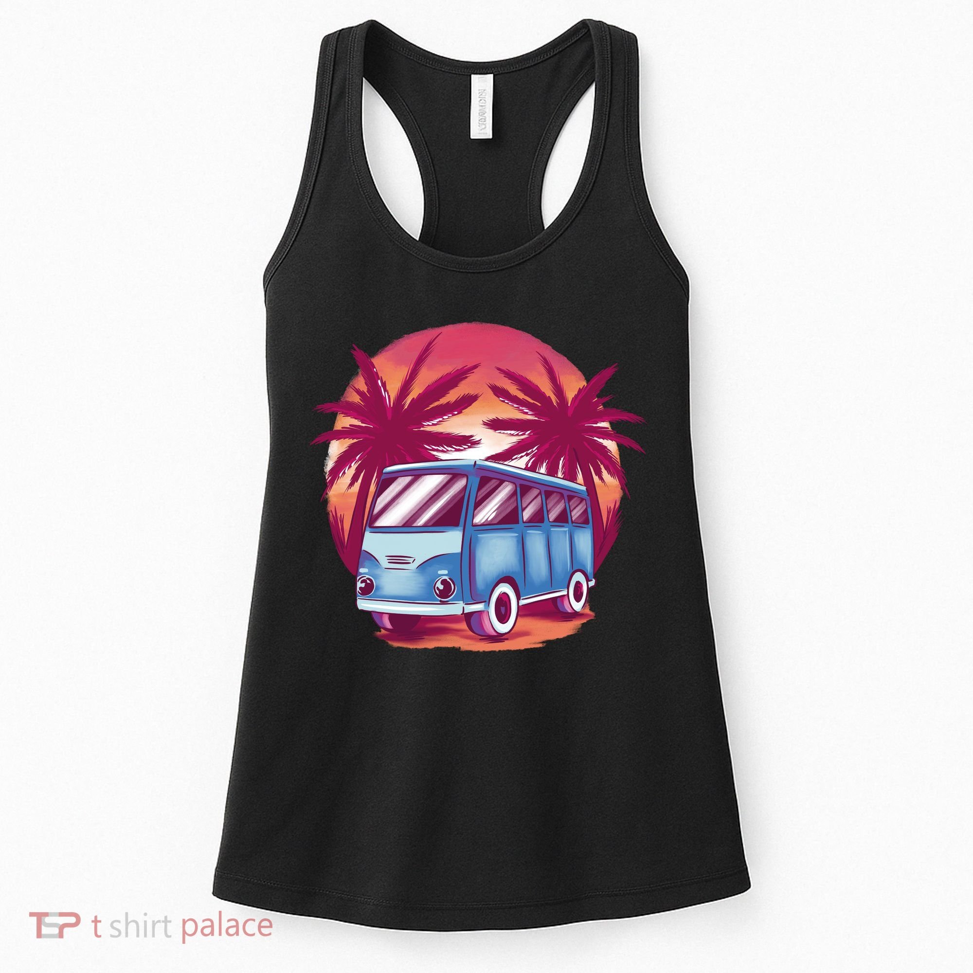 Retro Van Sunset Beach Women's Tank Top