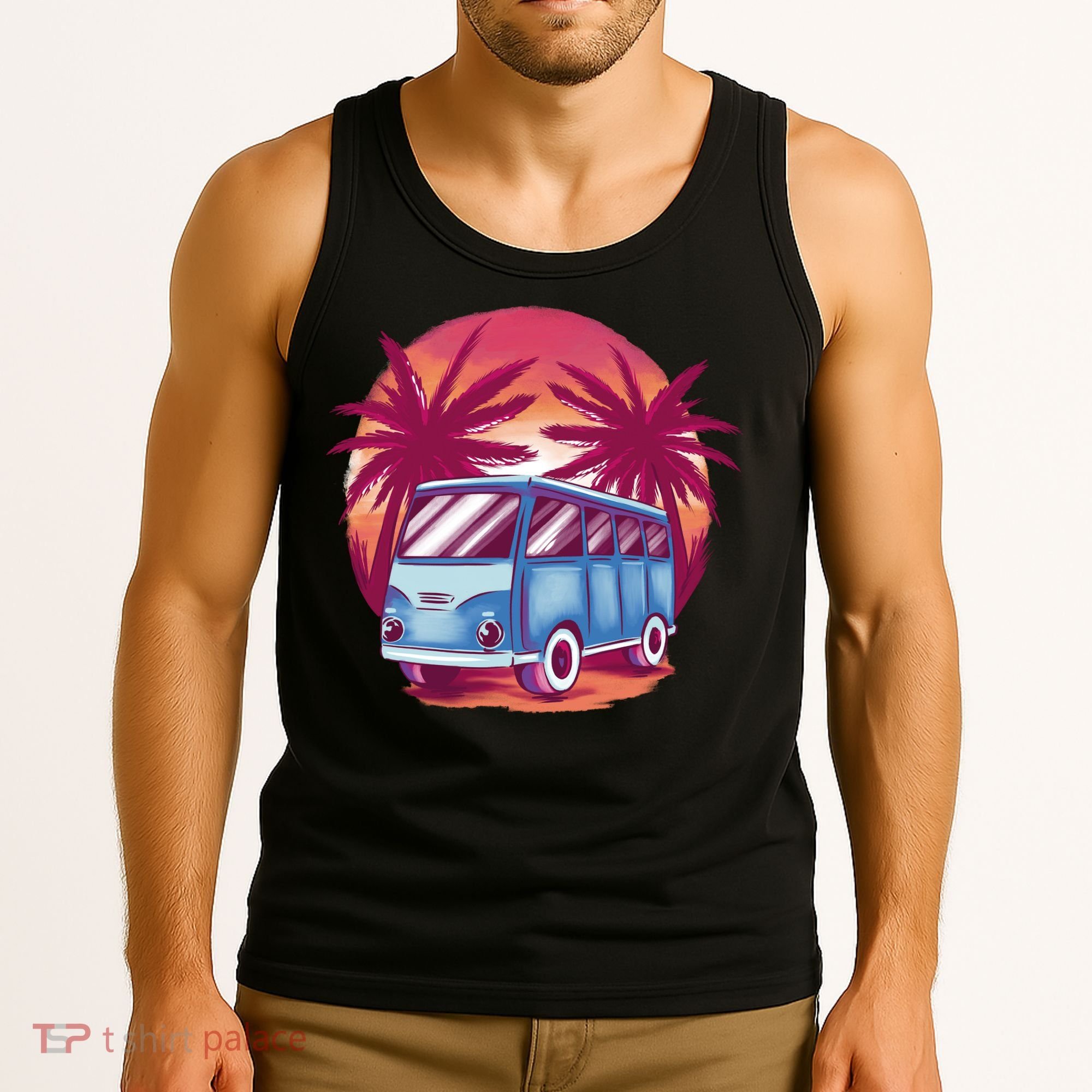 Retro Van Sunset Beach Tank Top