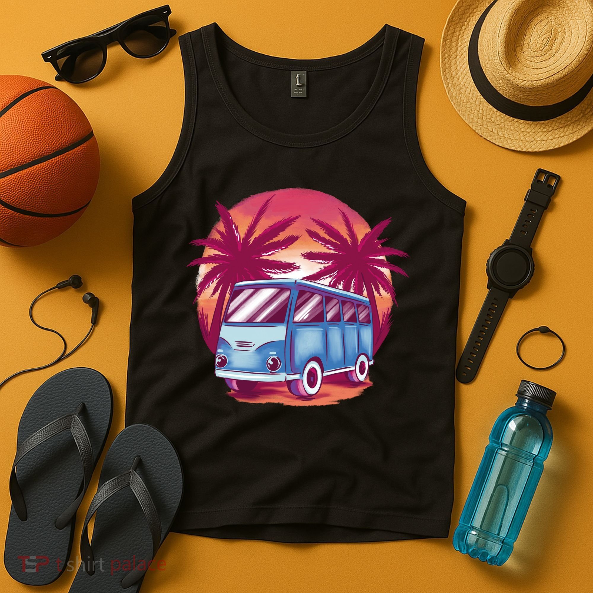 Retro Van Sunset Beach Tank Top