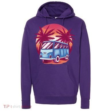 Retro Van Sunset Beach Hoodie