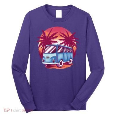 Retro Van Sunset Beach Long Sleeve Shirt