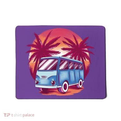 Retro Van Sunset Beach Mousepad