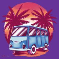 Retro Van Sunset Beach Toddler T-Shirt thumb 4