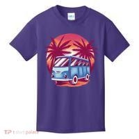 Retro Van Sunset Beach Kids T-Shirt thumb 0