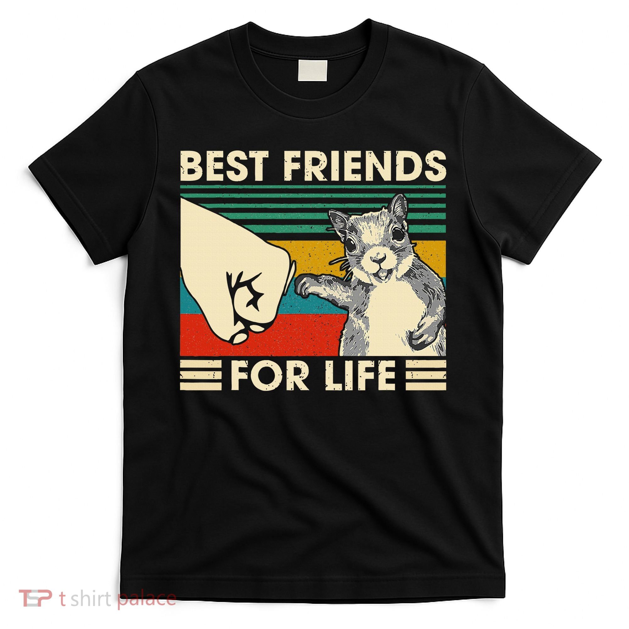 Retro Vintage Squirrel Best Friend For Life Fist Bump T-Shirt