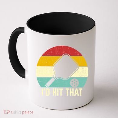 Retros Vintage Sunset Paddle ID Hit That Pickleball Player Gift Coffee Mug