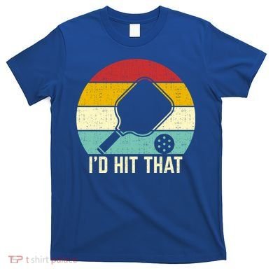 Retros Vintage Sunset Paddle ID Hit That Pickleball Player Gift T-Shirt