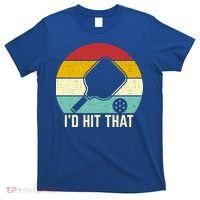 Retros Vintage Sunset Paddle ID Hit That Pickleball Player Gift T-Shirt thumb 0