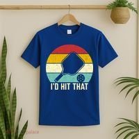 Retros Vintage Sunset Paddle ID Hit That Pickleball Player Gift T-Shirt thumb 2