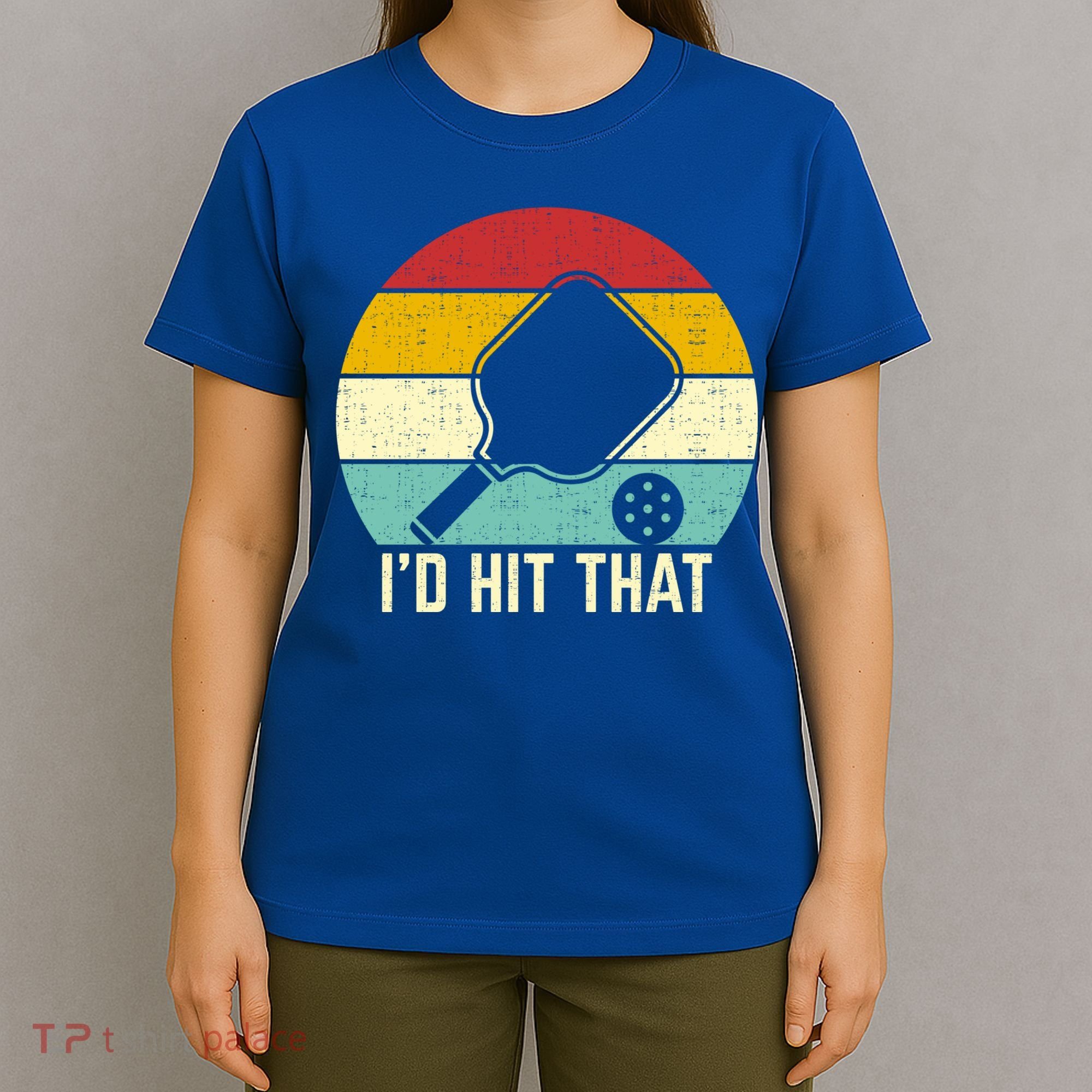Retros Vintage Sunset Paddle ID Hit That Pickleball Player Gift T-Shirt