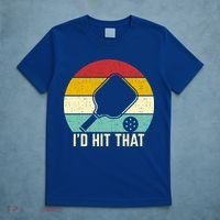 Retros Vintage Sunset Paddle ID Hit That Pickleball Player Gift T-Shirt thumb 5