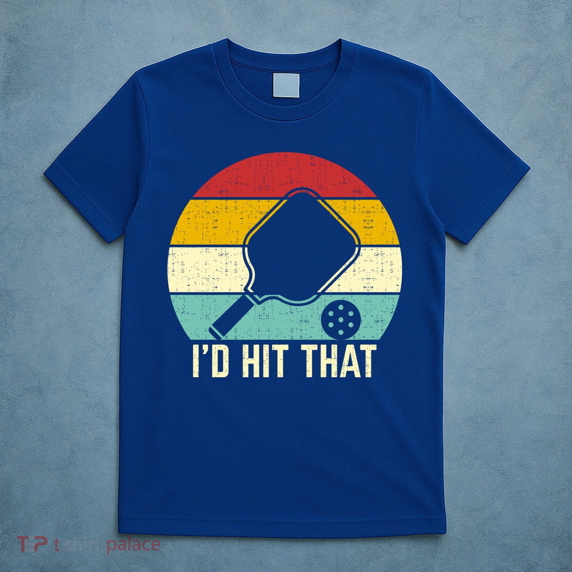 Retros Vintage Sunset Paddle ID Hit That Pickleball Player Gift T-Shirt
