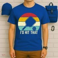 Retros Vintage Sunset Paddle ID Hit That Pickleball Player Gift T-Shirt thumb 6