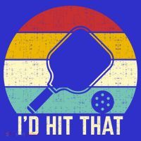 Retros Vintage Sunset Paddle ID Hit That Pickleball Player Gift T-Shirt thumb 7