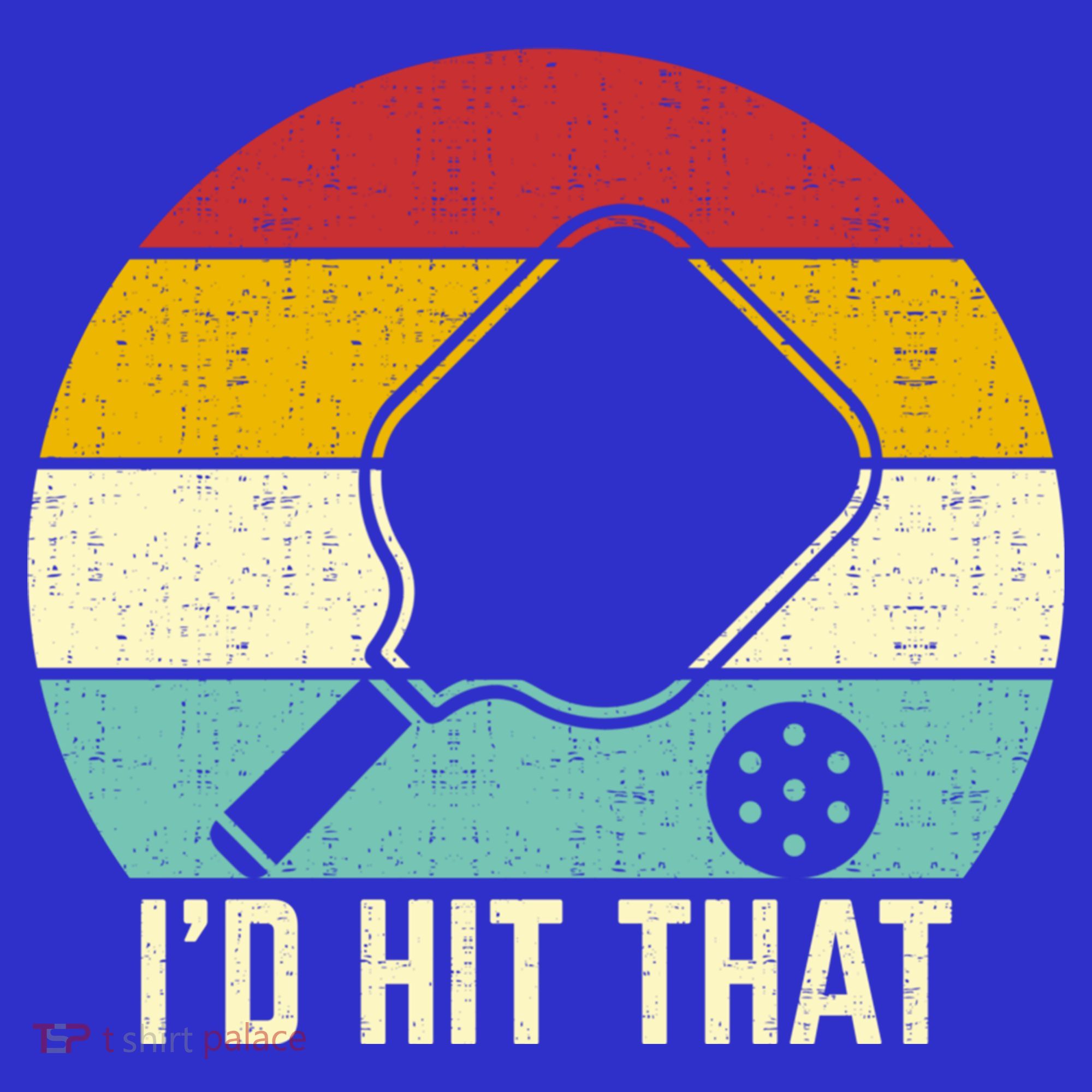 Retros Vintage Sunset Paddle ID Hit That Pickleball Player Gift T-Shirt