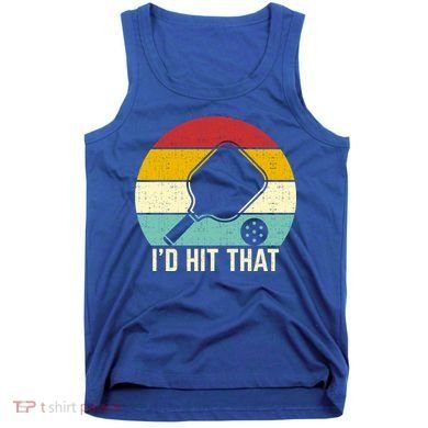 Retros Vintage Sunset Paddle ID Hit That Pickleball Player Gift Tank Top