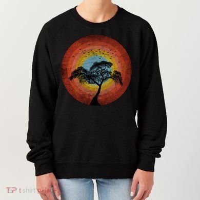 Retro Vintage Scary Wilderness Distressed Women's Sweatshirt