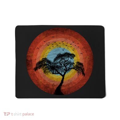 Retro Vintage Scary Wilderness Distressed Mousepad