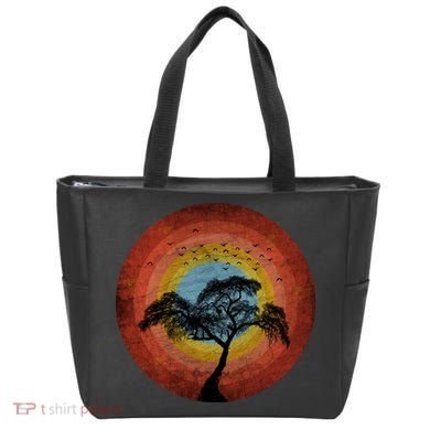 Retro Vintage Scary Wilderness Distressed Tote Bag