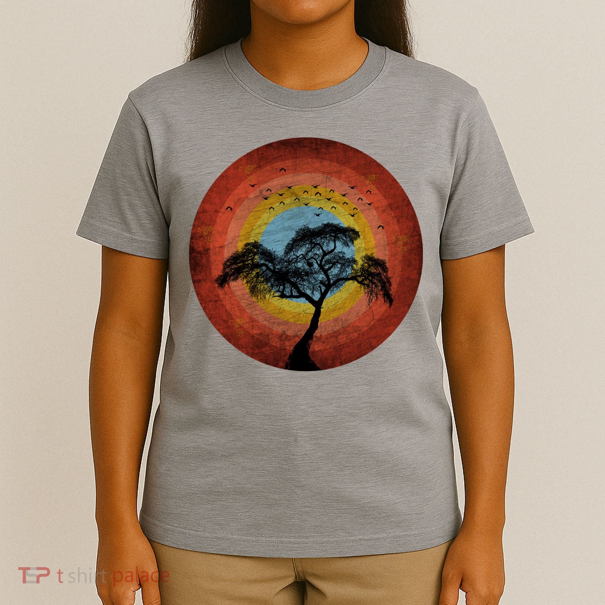Retro Vintage Scary Wilderness Distressed T-Shirt